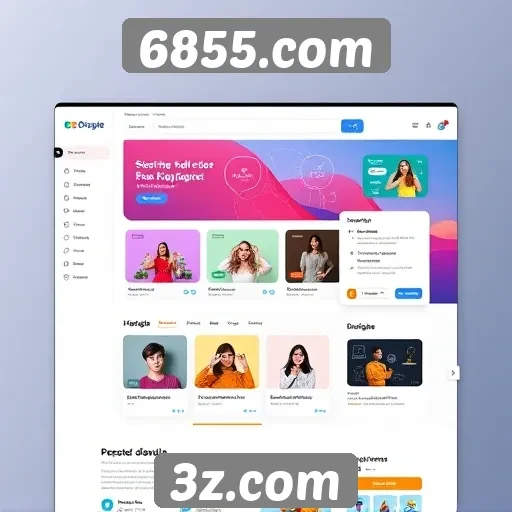 Explorando a interface do usuário do site 6855.com